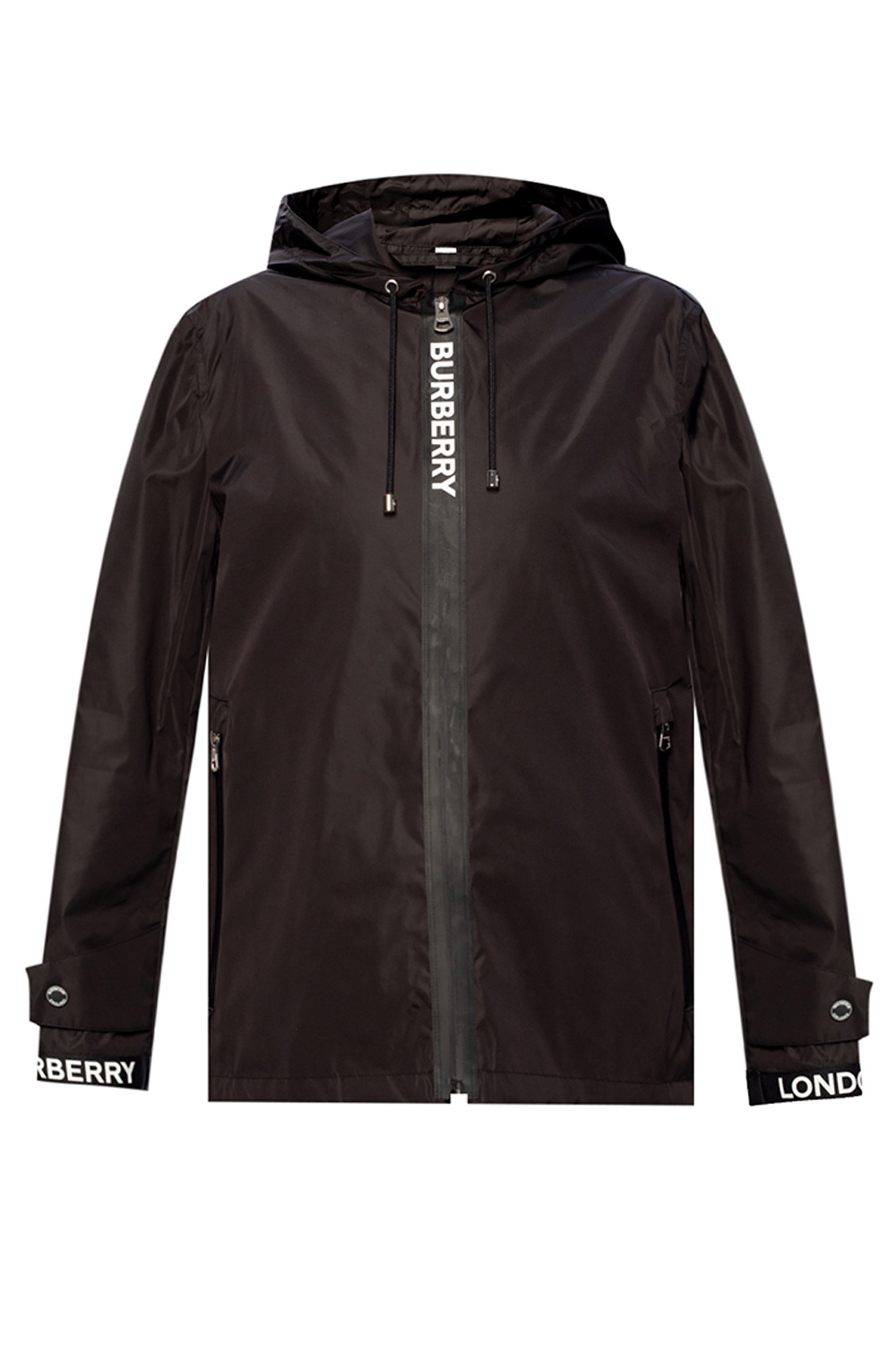 Burberry black rain jacket hotsell